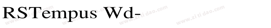 RSTempus Wd字体转换